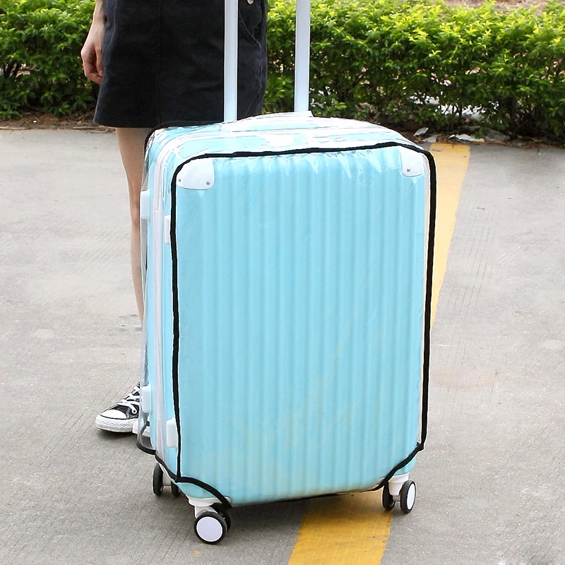 

Yesello Fashion Waterproof Dustproof Rain Cover Clear Luggage Cover Travel Luggage Suitcase Cover 4 Size 20-30 Inch