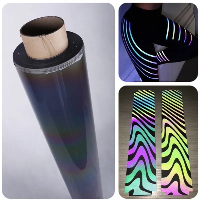 Цветной светоотражающий материал для обуви спортивной одежды 50x100 см|Ткань| |