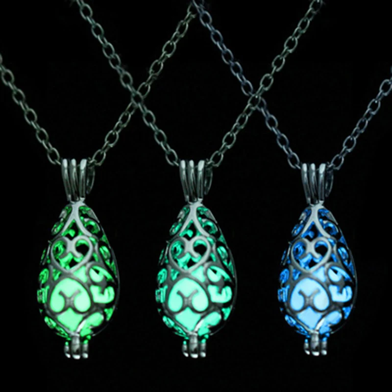 Ожерелье с подвеской в виде капли воды светящаяся темноте подсветильник Ка-чокер