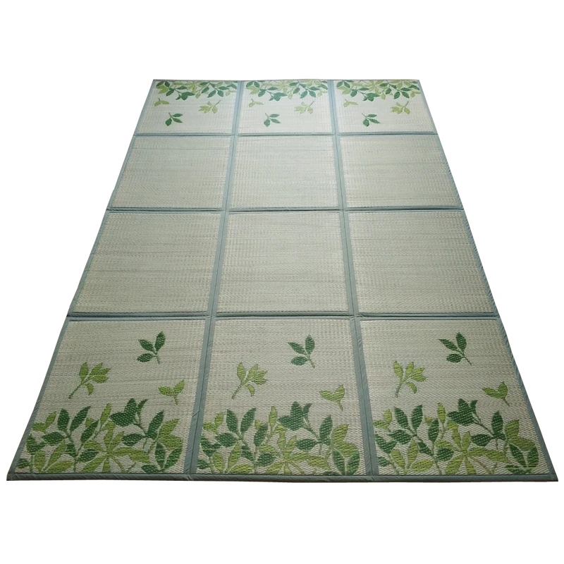 

Summer Green Grass Carpet Bedroom Living Room Crawling Folding Lattice Floor Mat