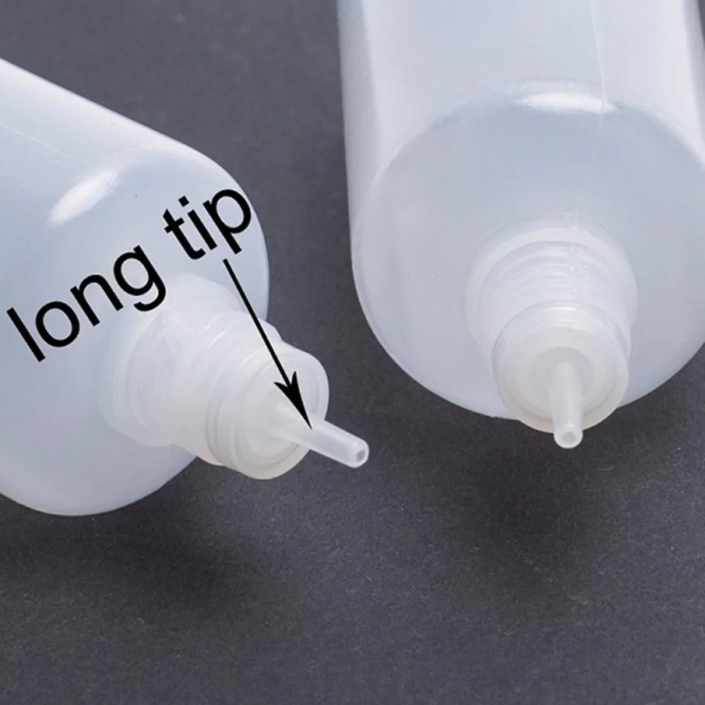 10pcs 100ml LDPE Empty Plastic Squeezable Eye Dropper E Liquid Juice Refillable Bottles with 10 bottles of 2 funnels | Красота и