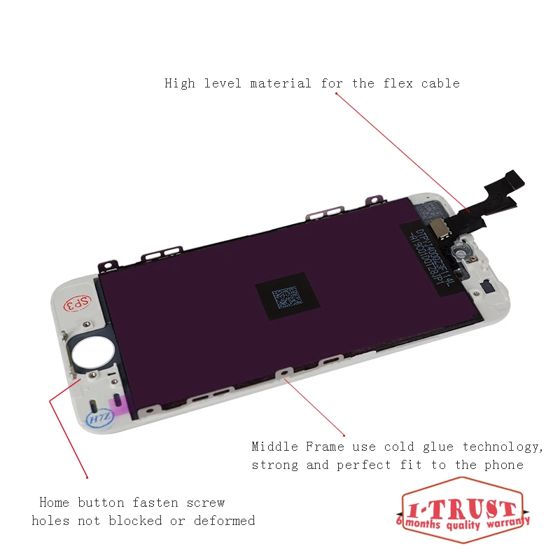 1 шт. + качество белый полный набор сборки ЖК дисплей Дисплей для iphone 5S с Сенсорный