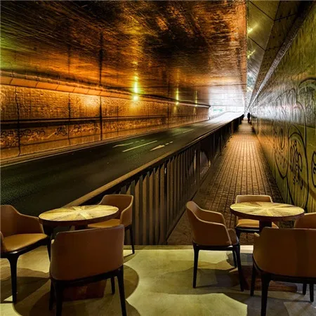 

Photo wallpaper 3D stereo tunnel style wallpaper cafe milk tea shop restaurant home renovation fiction themed wallpaper mural