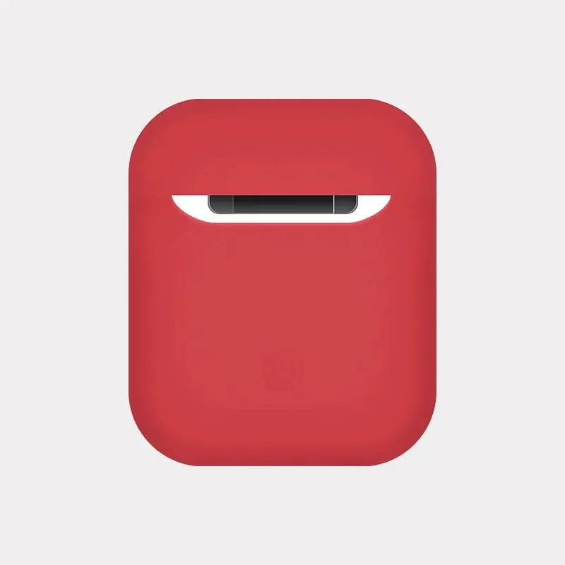Red Беспроводной Bluetooth чехол для наушников для Airpods силиконовый чехол мягкий резиновый полный защитный чехол для Airpods мягкий чехол - Цвет: Red