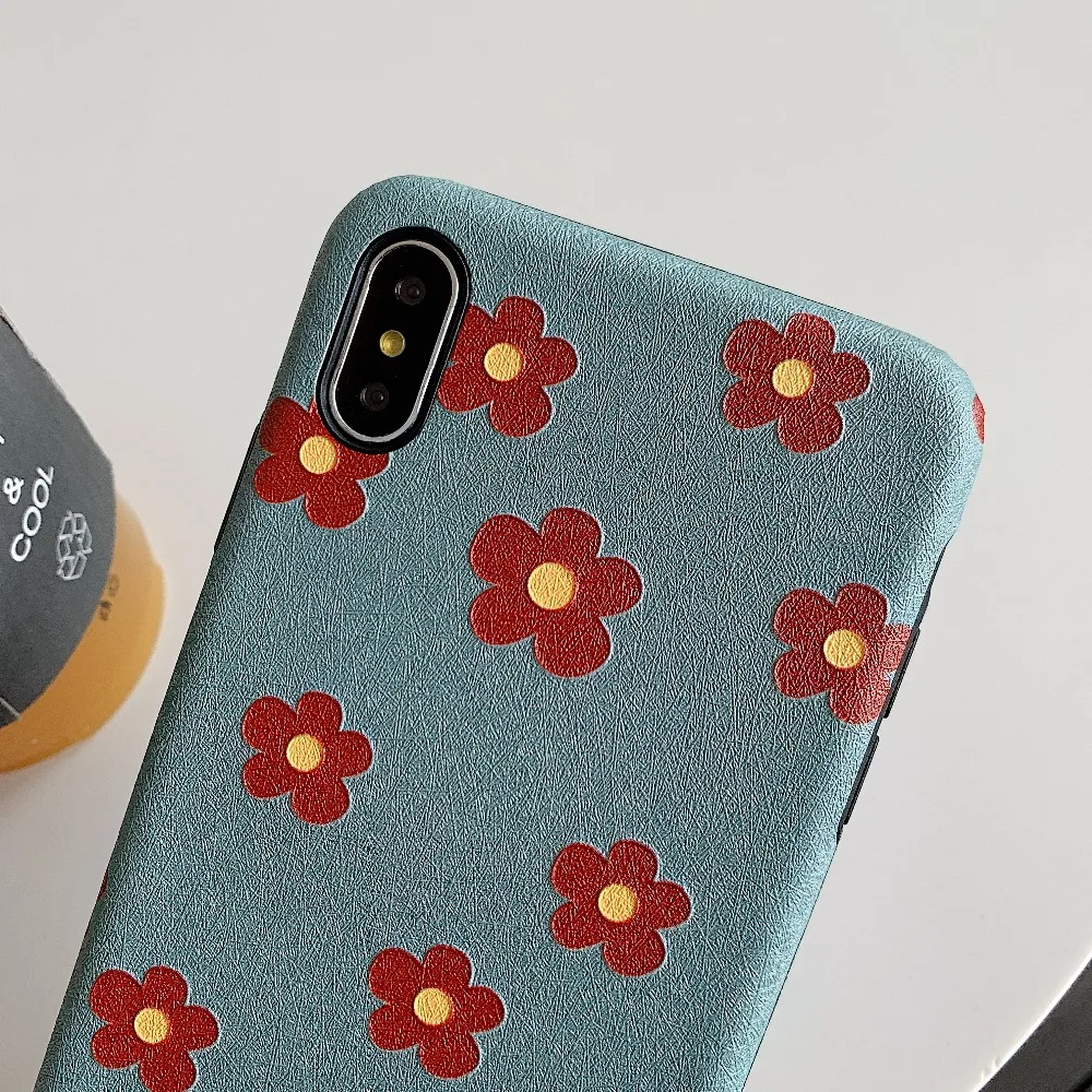 ORYKSZ Fashion Flowers Patterned Phone Case For iphone XS Max X 6 6S 7 8 Plus Cases XR Cute Silicon Soft Back Cover |