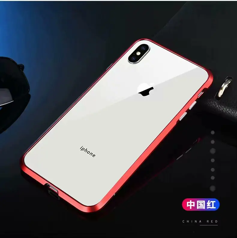Высококачественный Роскошный Алюминиевый металлический бампер для iPhone XS Max X противоударный защитный чехол с металлической кнопкой