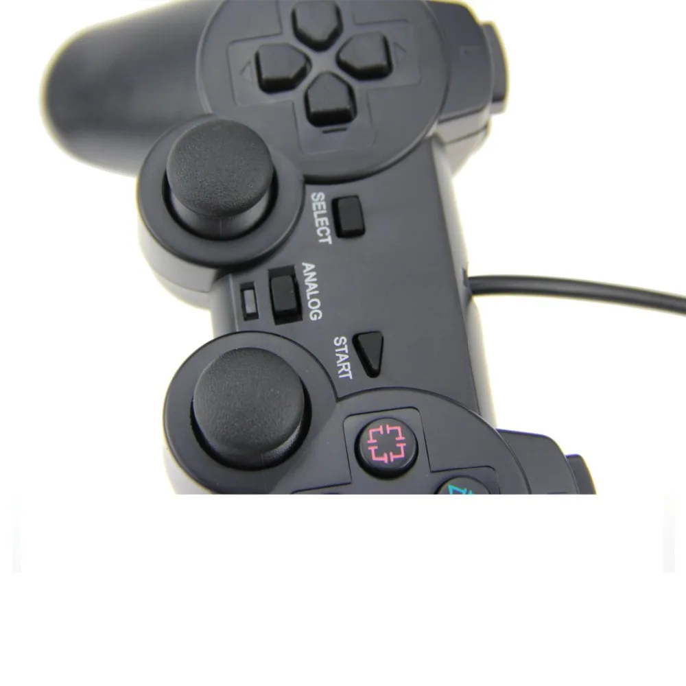 Проводной геймпад для PS2 для PS1 с двойным вибрационным джойстиком, джойстик для PS2 для PS1 для Playstation 1 и 2, черный