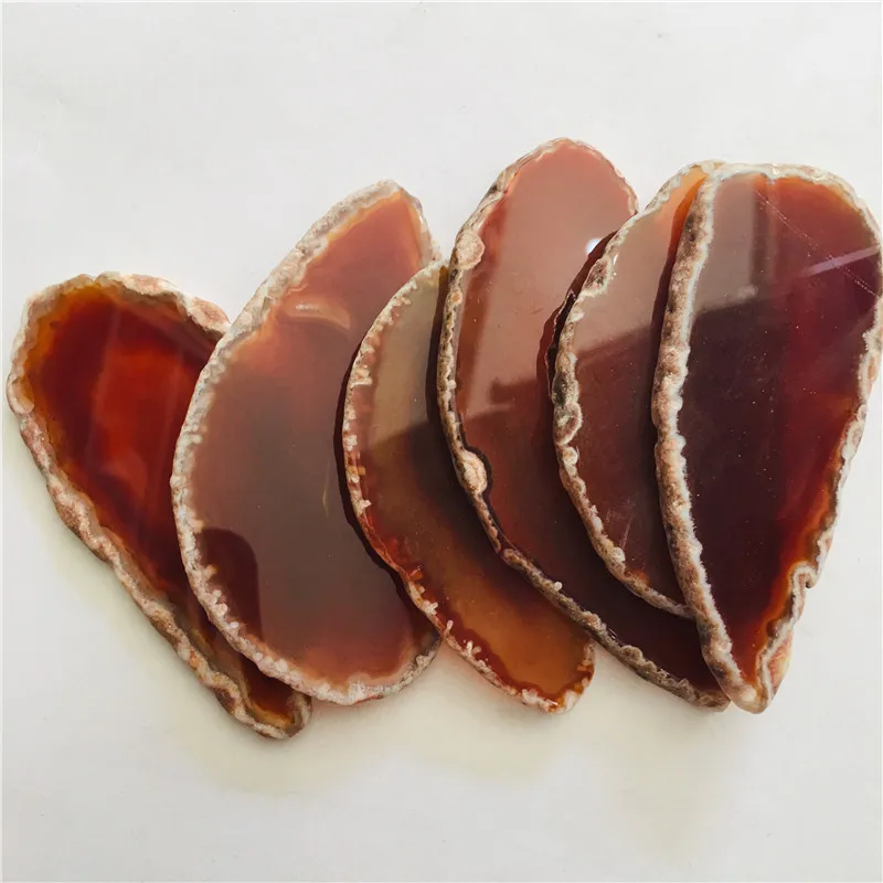 5 шт. серый крупный Agate срез жеоды полированный кварцевый кристалл | Дом и сад