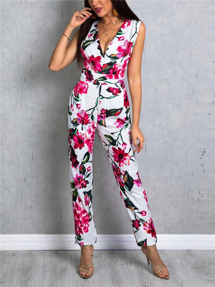 Лето 2019 г. для женщин Элегантный каникулы отпуск повседневное комбинезон без