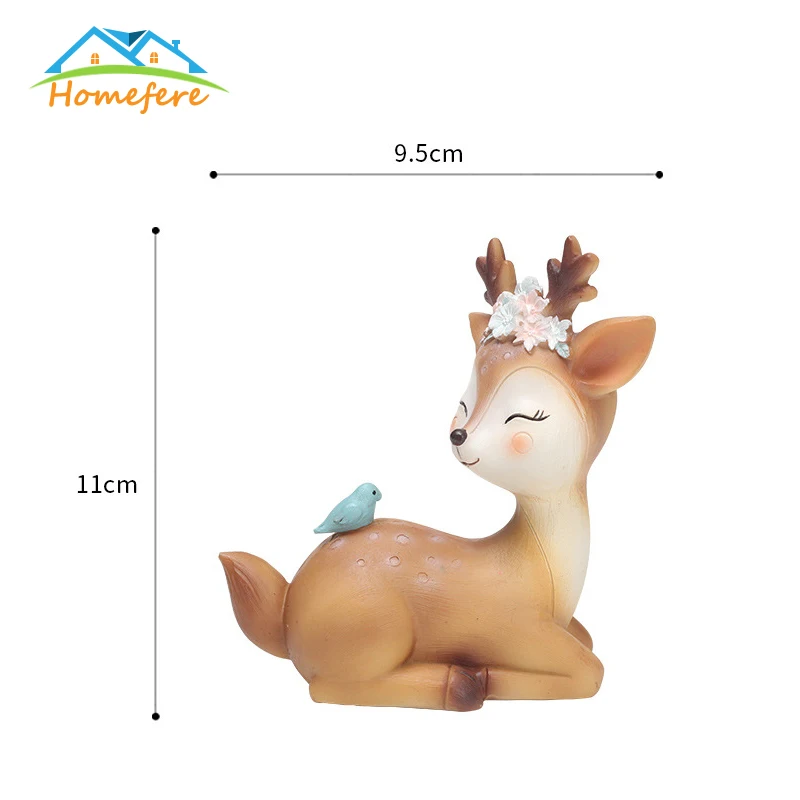 Милый Sika фигурки оленя растительный горшок Фея синтетическая смола ручная