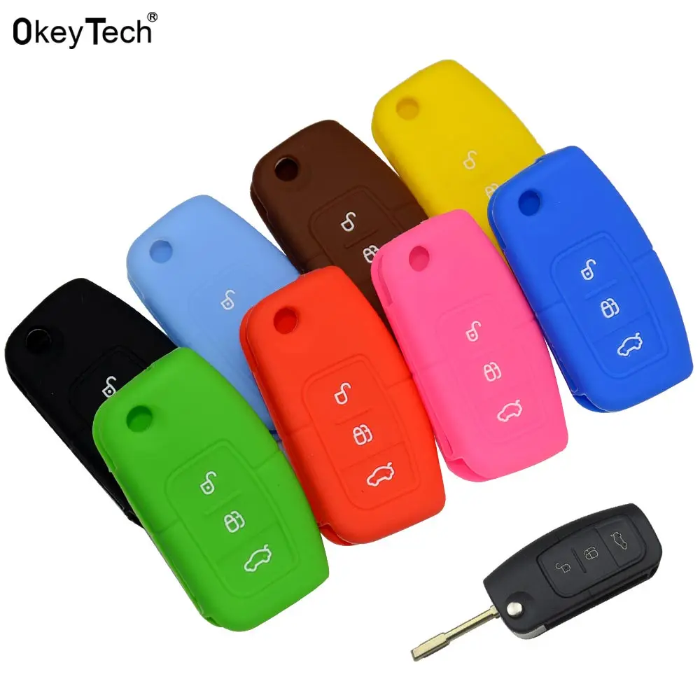 Силиконовый чехол для автомобильного ключа OkeyTech оболочка пульта дистанционного