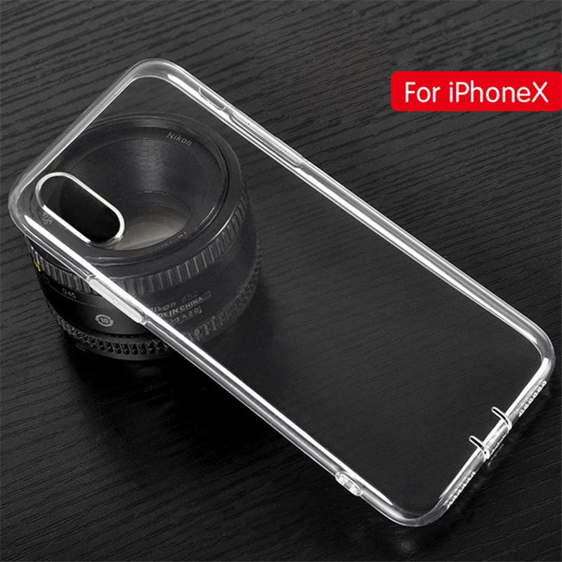 Модный прозрачный чехол для телефона iphone 7 8 plus tpu Мягкий силиконовый X 5 5S 6 6s Тонкий
