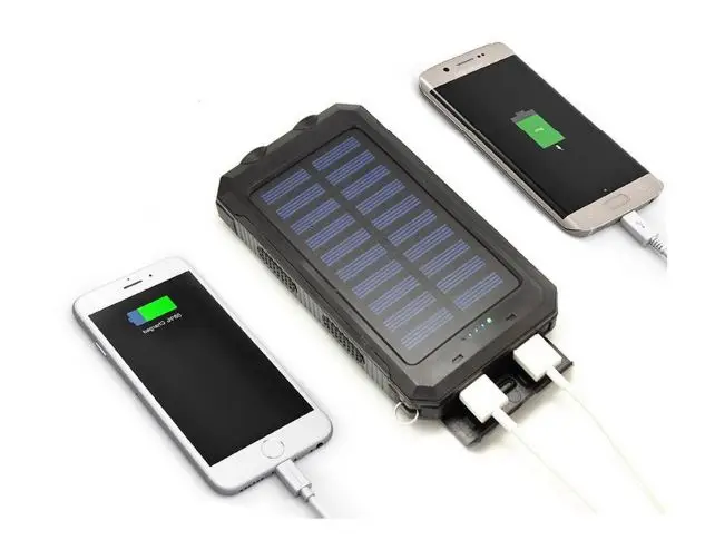 Ggx Energy 8000 мАч переносная солнечная батарея зарядное устройство для телефона открытый кемпинг компас+ защита от пыли/воды+ светодиодный свет+ 2xUSB выход