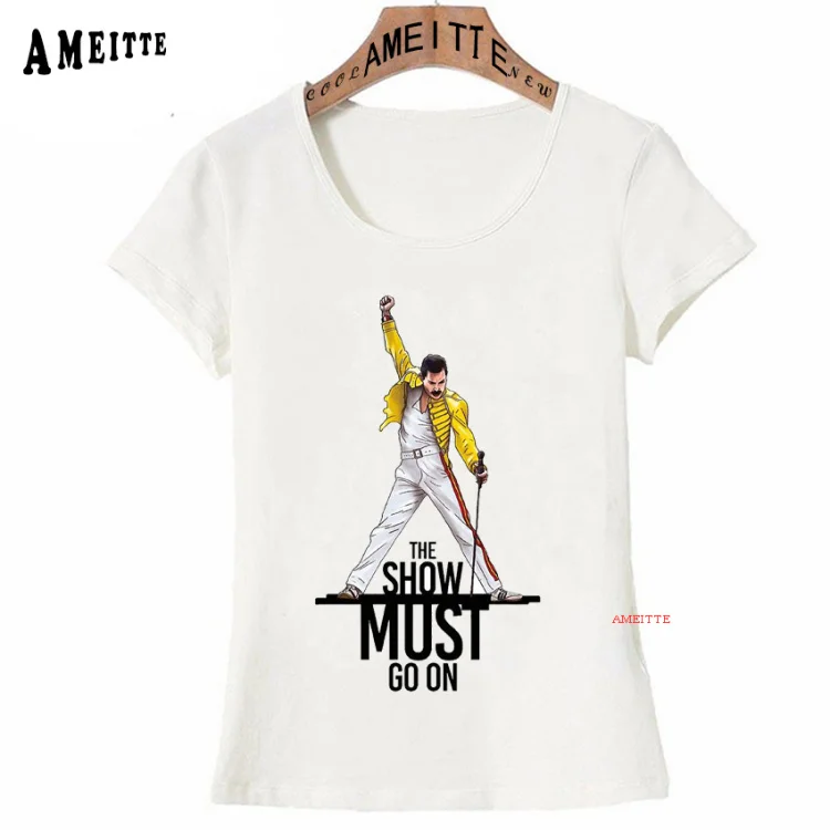 Z7598 Футболка Freddie Mercury The queen Band, Женская Хип-Хоп Ретро Рок хипстерская футболка, винтажные Женские повседневные топы, милые крутые футболки для девочек - Цвет: Z7598