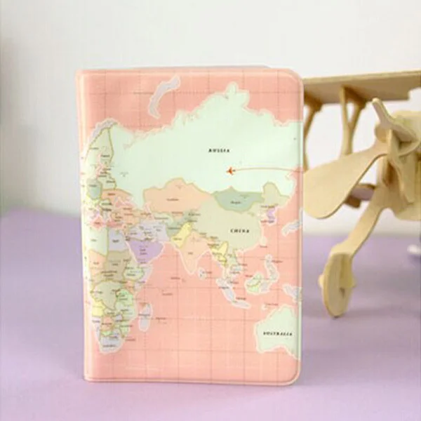 Обложка для паспорта из ПВХ мужчин и женщин брендовая розовая прочная дорожная в