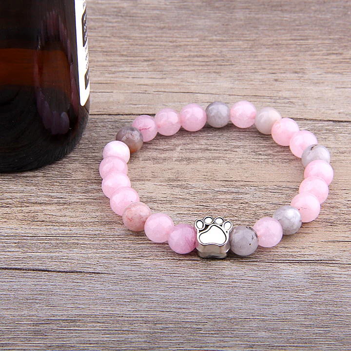 8 мм браслет медведь пары Женские Классические собака кошка подвеска лапа