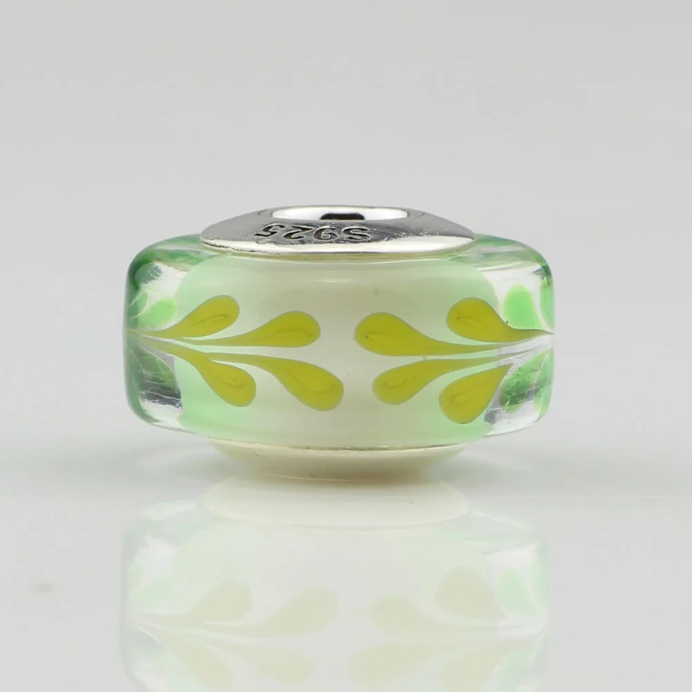 Handmade Flowers Murano Glass Beads 925 Sterling Silver Jewelry 4.5mm Hole Charms Fit Original Woman Bracelet &amp Necklace | Украшения и