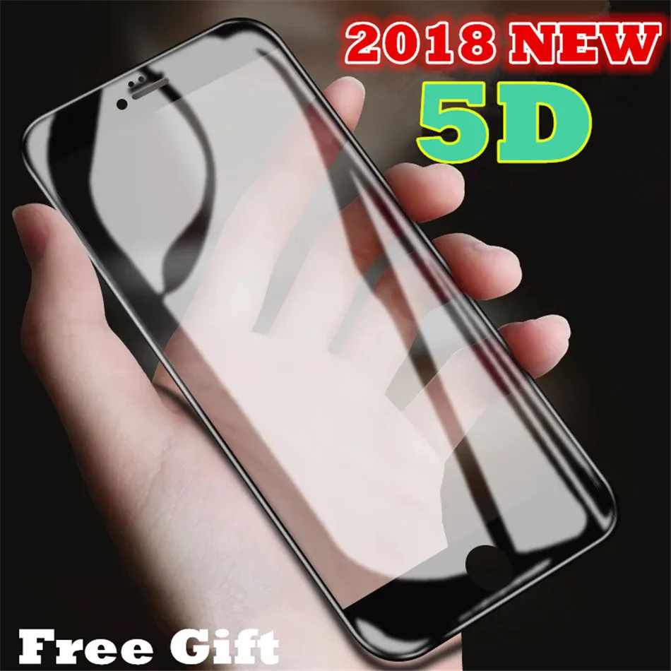 Новинка, 5D полное покрытие, закаленное стекло для iPhone 11 pro max X 6 6S 7 Plus, защита на весь экран, Защитное стекло для iPhone XS Max XR