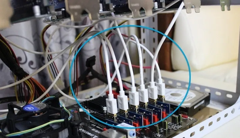 PCI-E PCI E Express Riser Card 1x к 16x USB 3 0 кабель для передачи данных 30 см SATA 15Pin питания BTC Miner