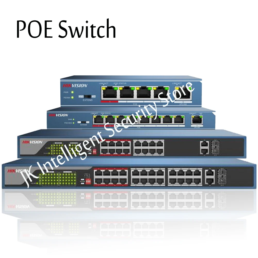 100 Мбит/с неуправляемый 4 8 16 24 порт POE переключатель питания через Ethernet сетевой