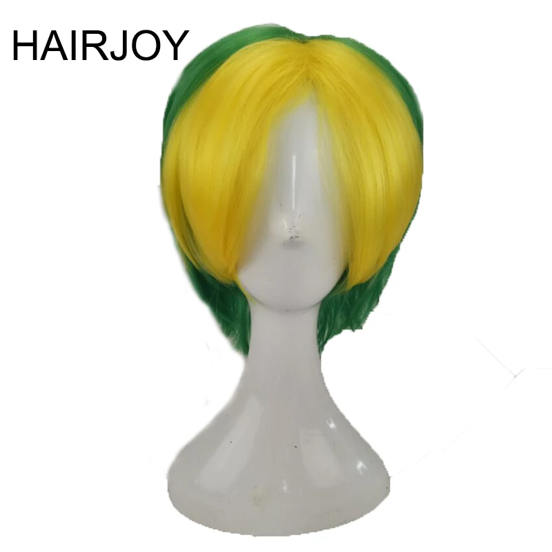HAIRJOY Синтетический волос мужской мятно-зеленый слоистый короткий прямой мужской парик для косплея 5 цветов