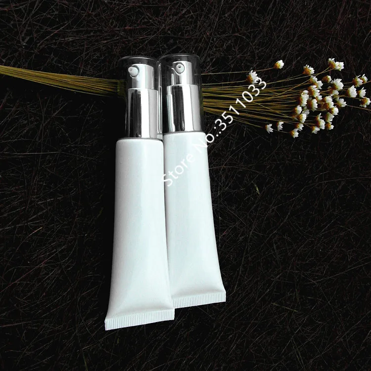 30 шт. г мл белый пластиковый шланг мягкая бутылка с прессованным безвоздушным