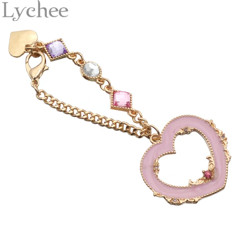 Lychee, 1 шт., японское аниме, Сейлор Мун, брелок для ключей, металлический, розовое сердце, сумка, подвесные украшения для женщин и девушек - Цвет: Heart