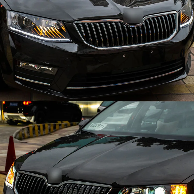 KOWELL автомобильный Стайлинг Головной фонарь для Skoda Octavia фары светодиодный фонарь ангельские глазки DRL Биксеноновые линзы HID автомобильные аксессуары