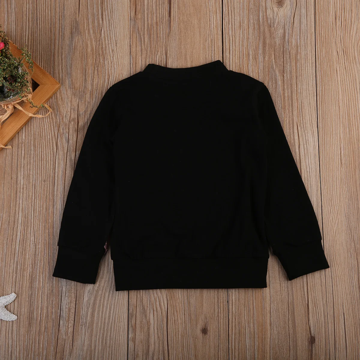 Футболка для маленьких девочек топы осенние черные и розовые Топы с длинным