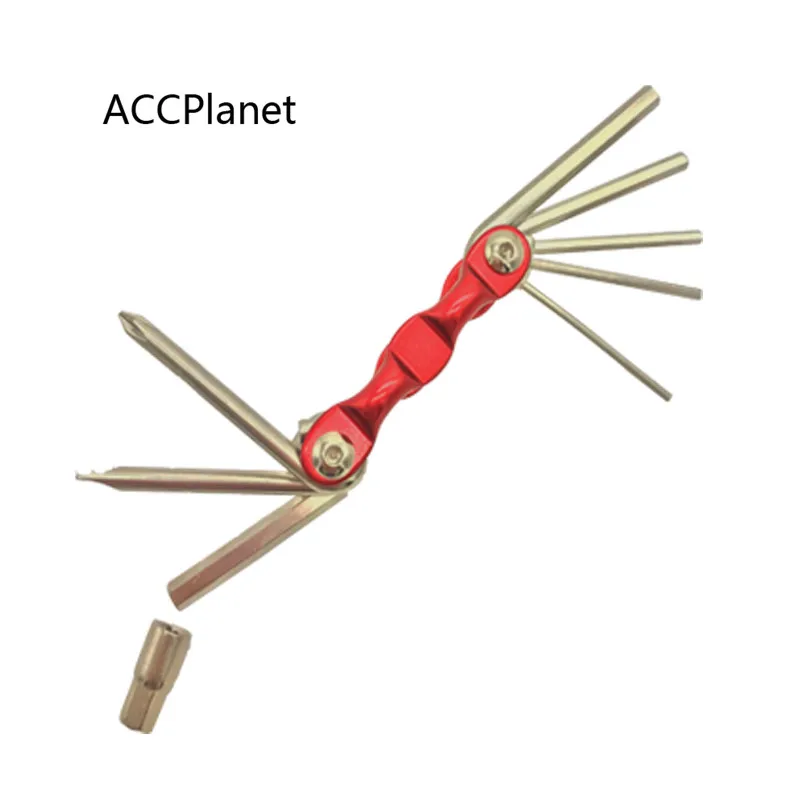 AccPlanet 9 в 1 складной набор инструментов для велосипеда 7-шестигранная 2-отвертка