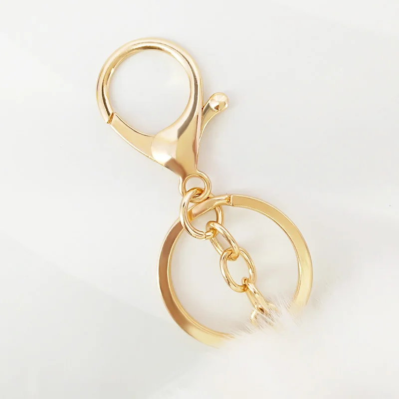 Брелок с меховым помпоном макарон плюшевый шар брелки для ключей декоративные