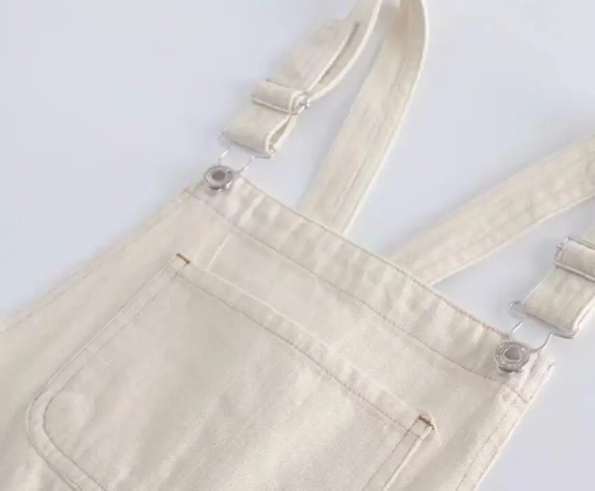 Повседневная белая джинсовая прямая юбка на подтяжках повседневный комбинезон с