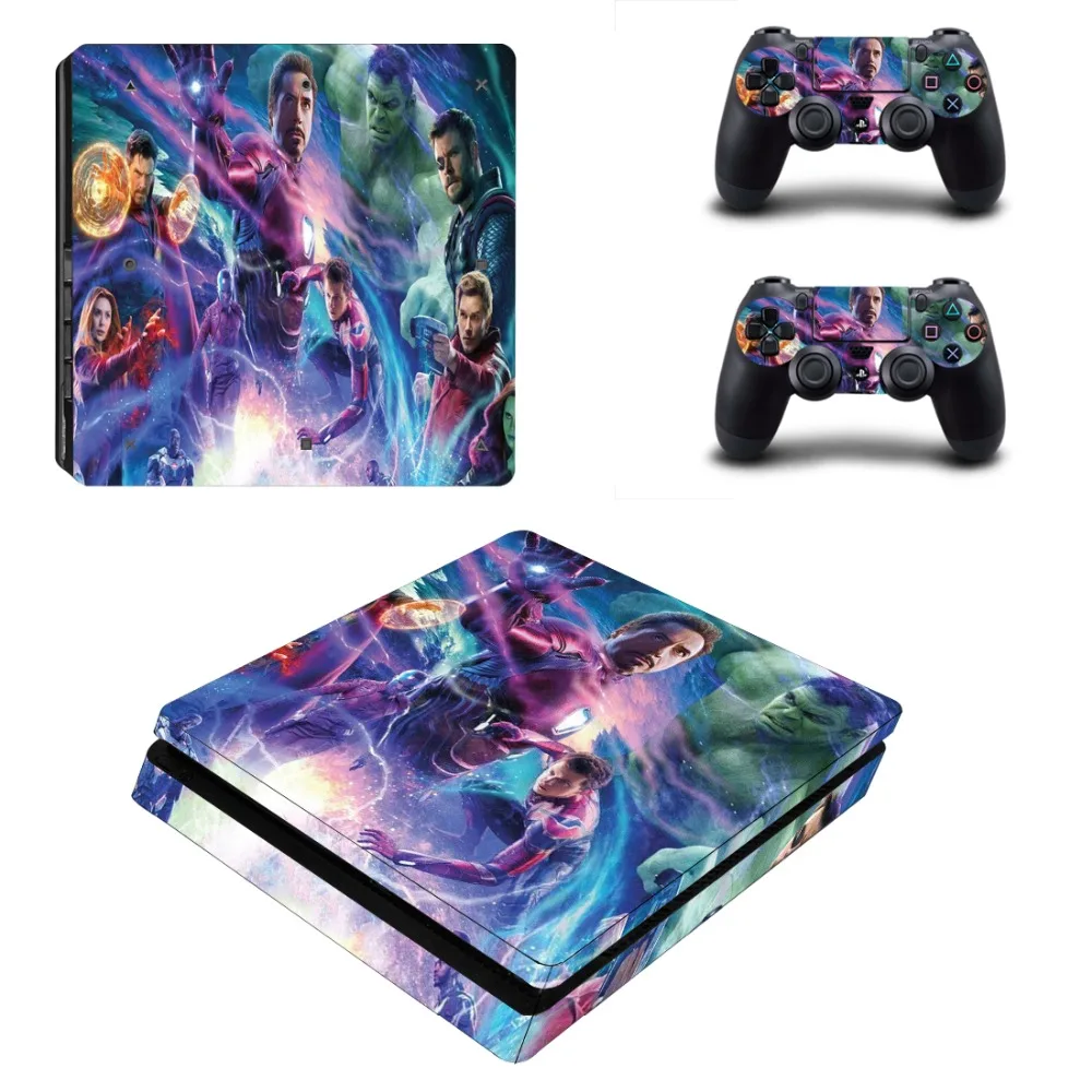 Мстители Endgame Человек-паук PS4 тонкая кожа Наклейка виниловая для playstation 4 консоли и контроллеров PS4 тонкая кожа Наклейка