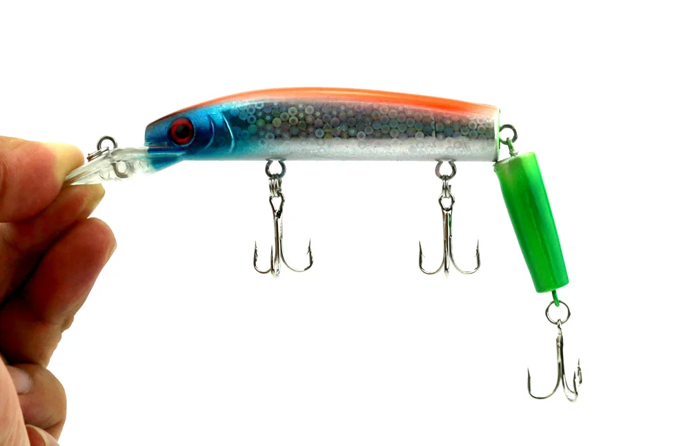

6 pcs Artificial Fishing Lures Jointed minnow Lure Crankbait Sections hard lures Wobble floating bait 3 Hooks 14.5cm-15g (JM004)