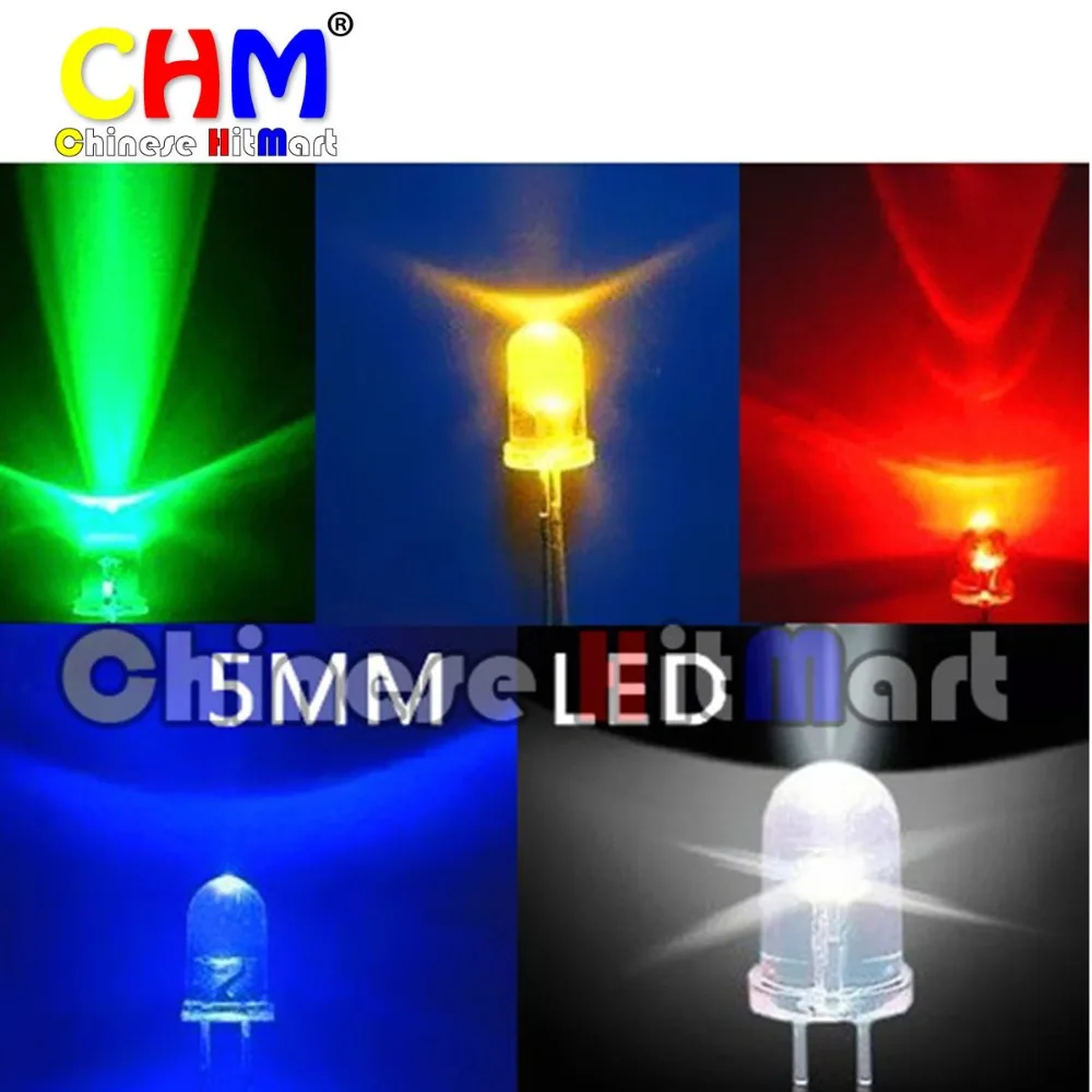 Хорошее качество New1000pcs/лот 5 мм круглый супер яркий белый СВЕТОДИОДНЫЙ Световой