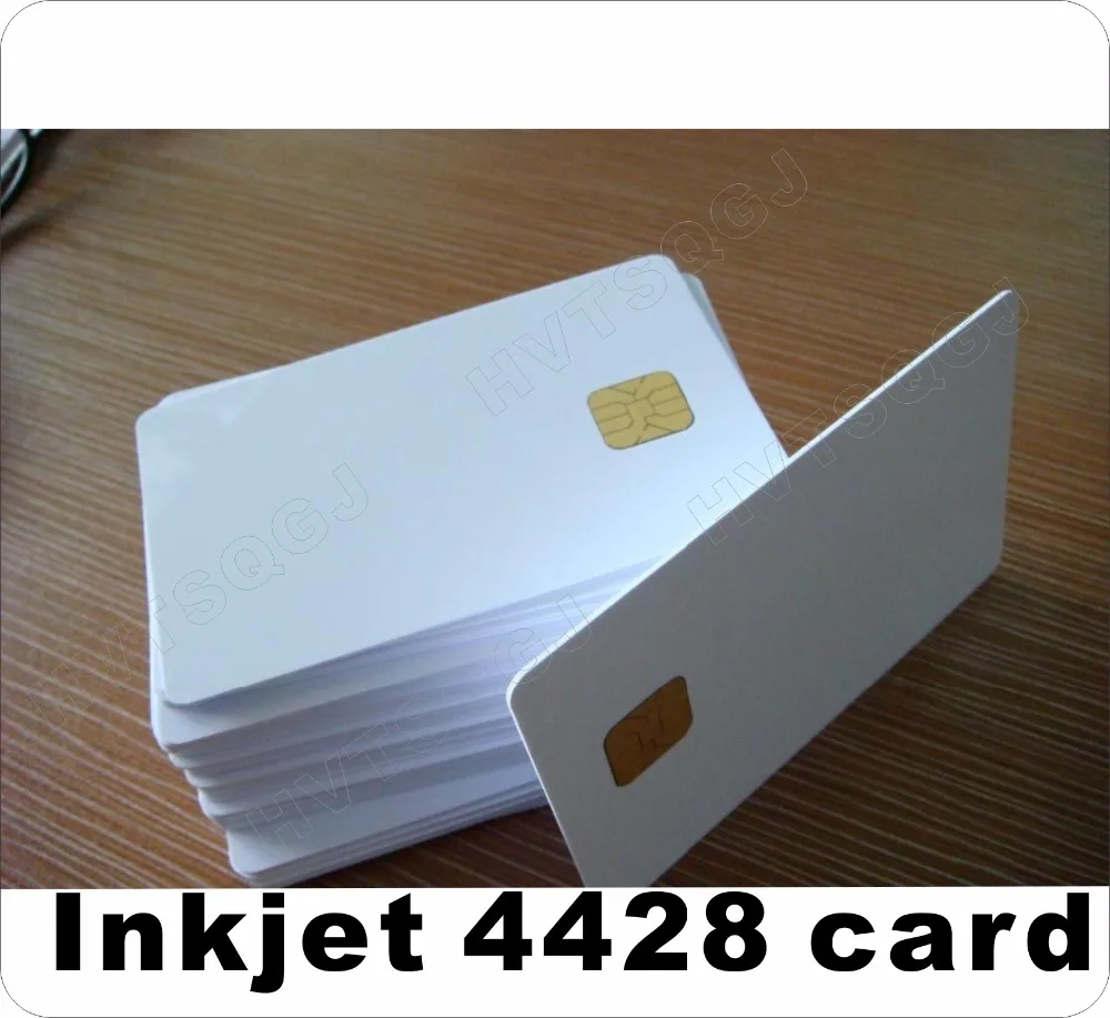 200 шт./лот контакт ISO 7816 SLE4428 струйная печать смарт-карта из ПВХ для струйного