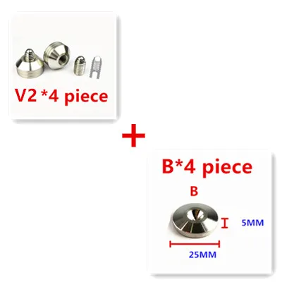 V2 and B 4 шт из нержавеющей стали амортизатор ножка/Накладка для динамика усилитель CD плеер ЦАП предусилитель - Цвет: V2 and B