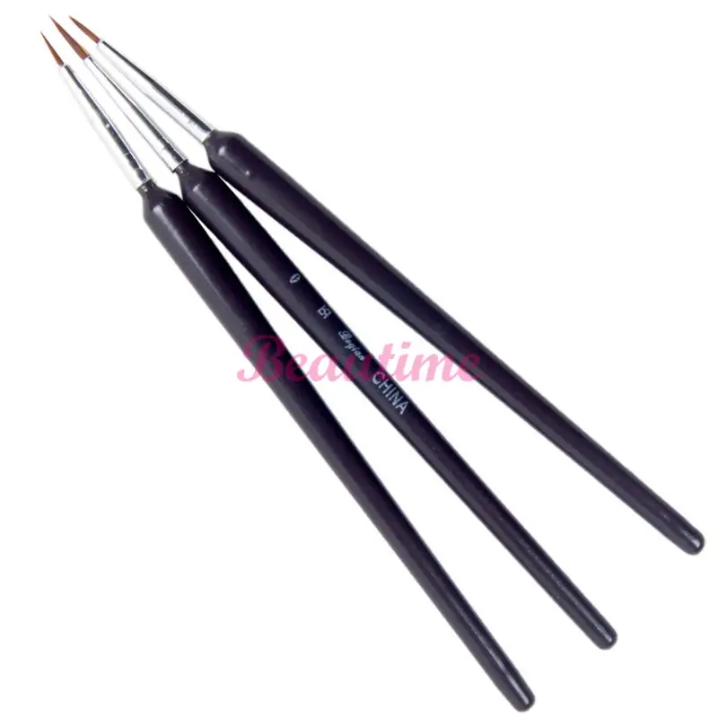 3 шт. кисти для нейл-арта черные рисования полировки ногтей | Красота и здоровье