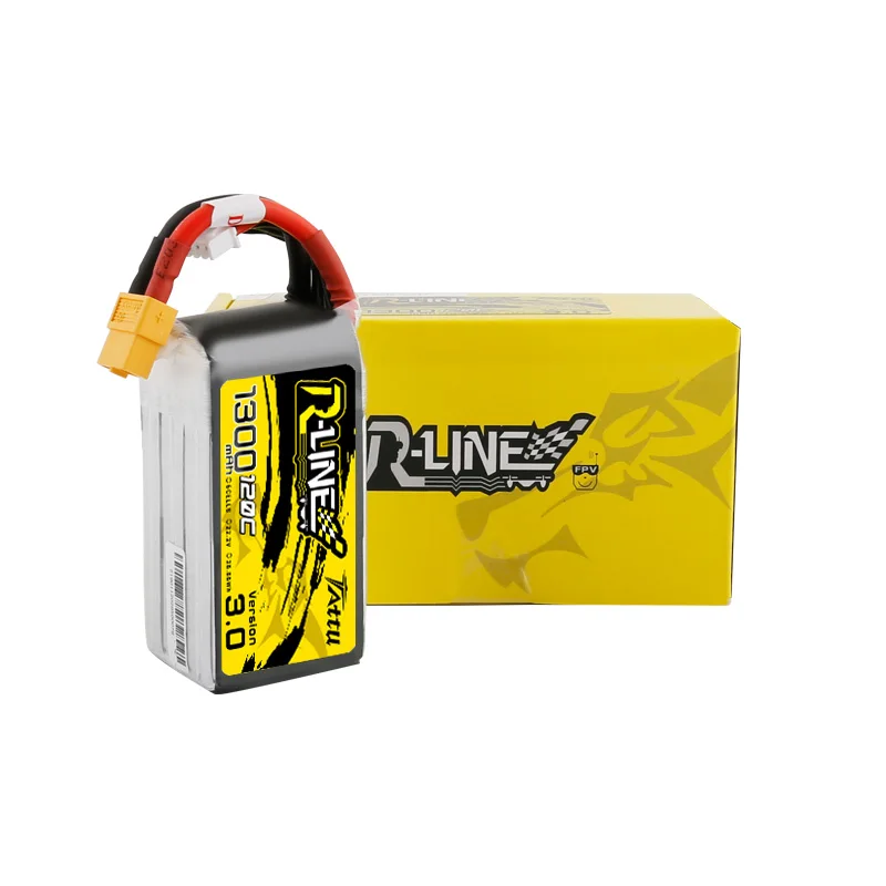 1300mAh 120C 6S v3 Татту R-line Rline версия 120C V3 3,0 1300/1550/1800/2000 мА/ч, 4S 14,8 V Lipo Батарея XT60 разъем для небольшой гоночный Дрон с видом от первого лица Квадрокоптер с дистанционным управлением - Цвет: 1300mAh 120C 6S v3