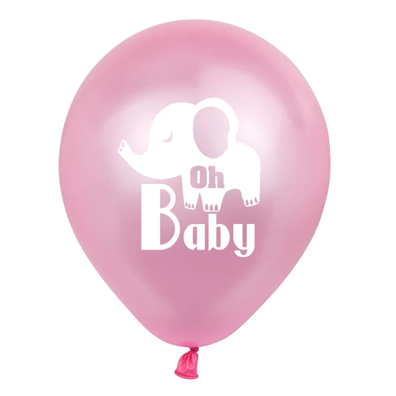Leeiu Happy Birthday Oh Baby Elephant Balloons Baby Shower Silver Confetti Ballons Birthday Decoration Jungle Party Supplies