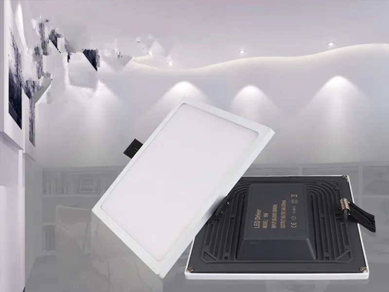 Цельнолитый алюминиевый интегрированный квадратный круглый светодиодный