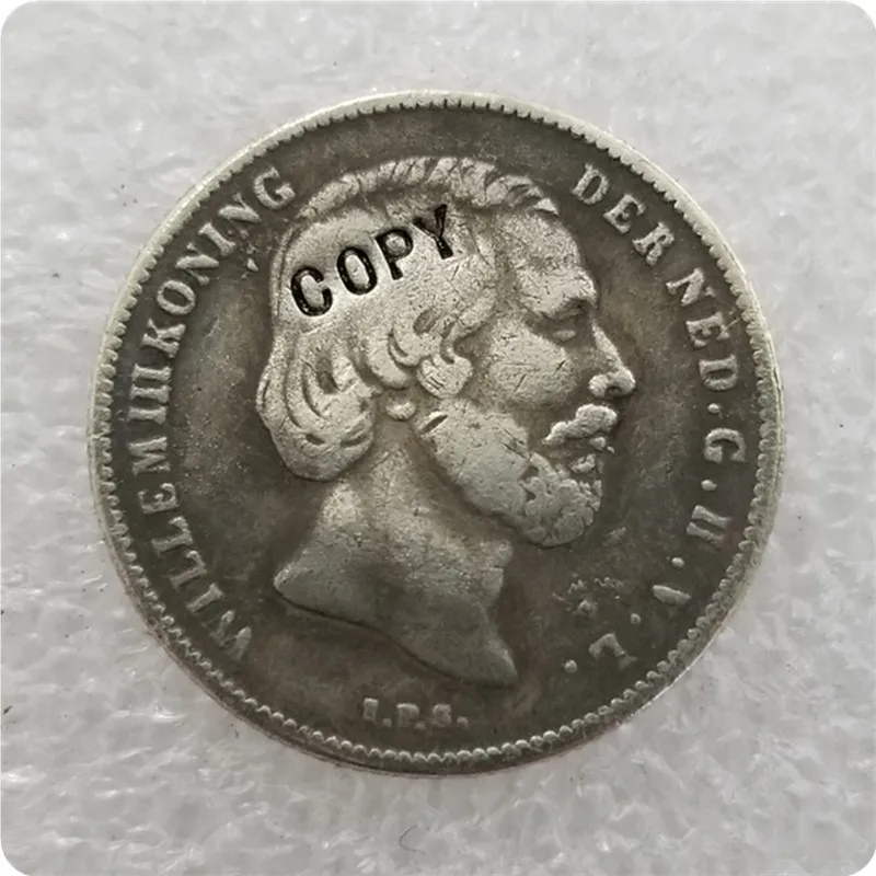 1850 1853 Нидерланды 1/2 GULDEN копия монет | Дом и сад