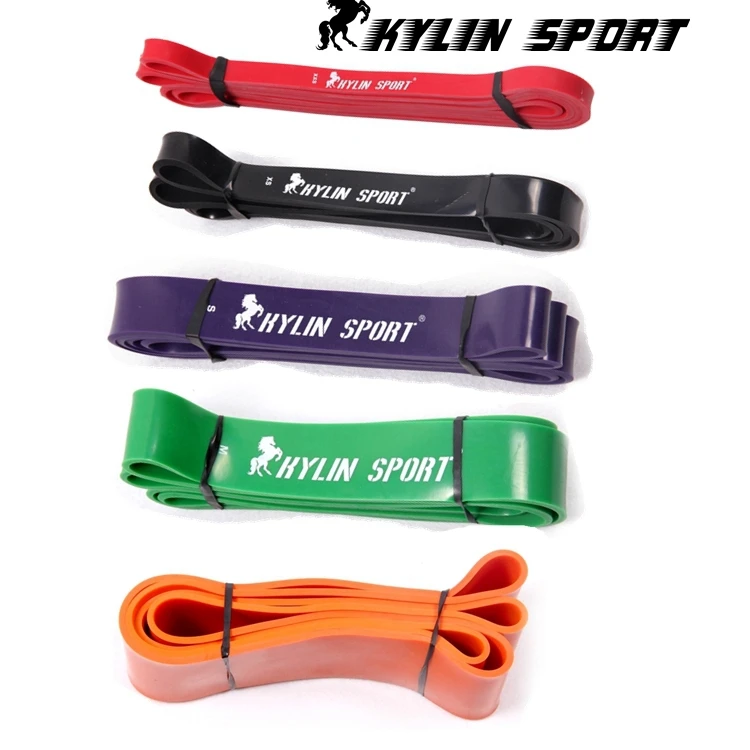 Набор из 5 эластичных лент 41 дюйм натурального латекса для силовых тренировок