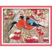 everlasting love christmas bullfinch chinese cross stitch kits ecological cotton stamped 11ct and 14ct new store sales promotion