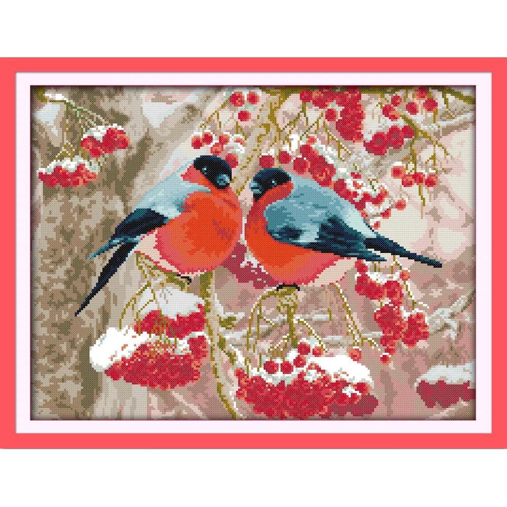 Everlasting Love Christmas Bullfinch китайские наборы крестиков экологический хлопок