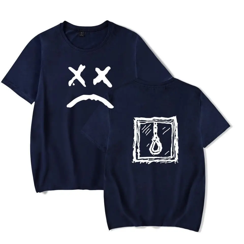 

Lil Peep Sad Face T-shirt Hip Hop Rapper Tee Mens Boys Concert Summer T-shirt Great Discount Cotton Men Tee