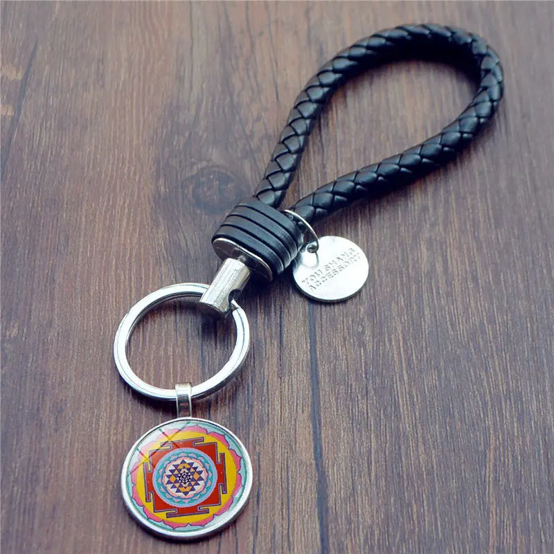 XUSHUI XJ буддийский Sri Yantra стеклянный кулон брелок Священная Геометрия ювелирные