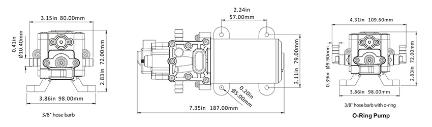 SEAFLO 35 PSI 12 В 24 морской водяной насос мембранный насос лодка аксессуары душ туалеты