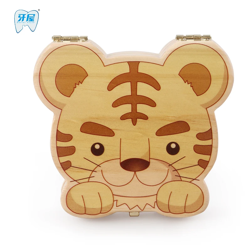 Органайзер для детских зубов деревянная коробка хранения молочных с