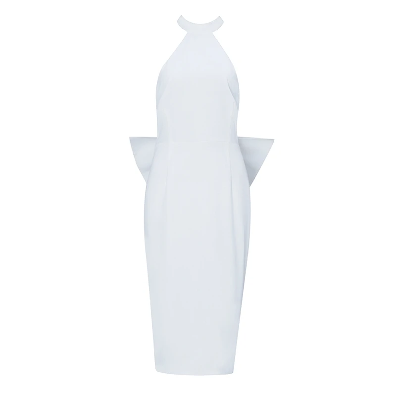 INDRESSME, новинка, Vestidos, женское, сексуальное, шикарное, с бретелькой через шею, без рукавов, с бантом, с оборками, с разрезом, облегающее платье, вечерние, Клубные платья